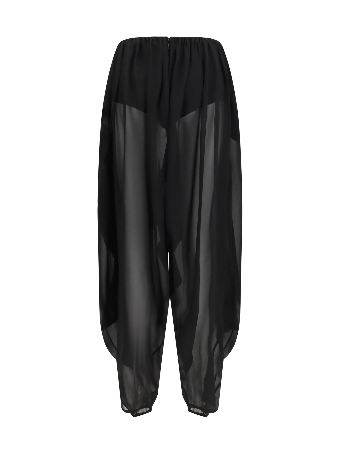 Balloon Pants Black Silk