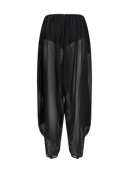 Balloon Pants Black Silk