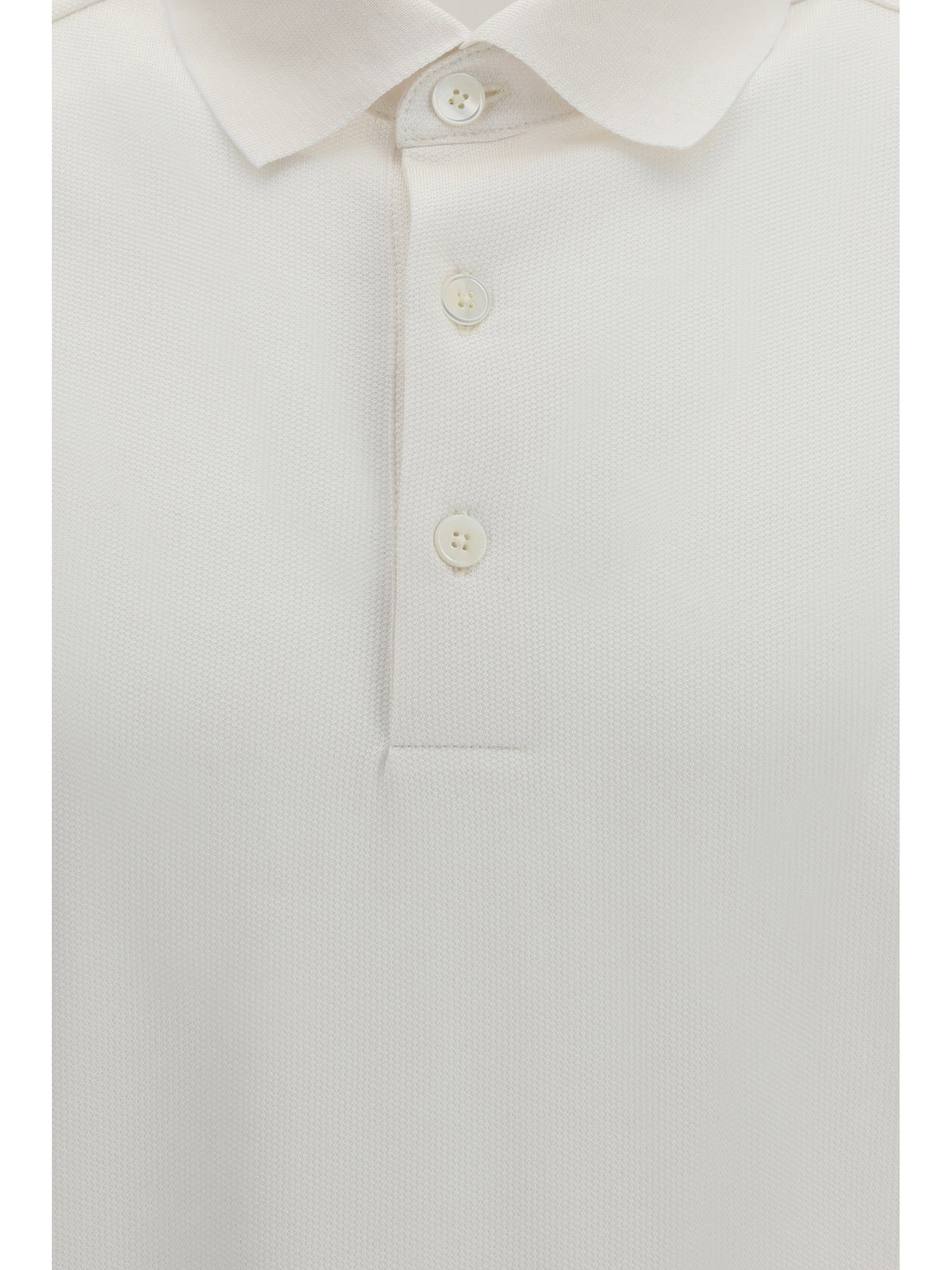 Polo Shirt Cotton-Silk White