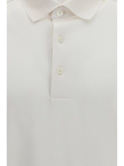 Polo Shirt Cotton-Silk White