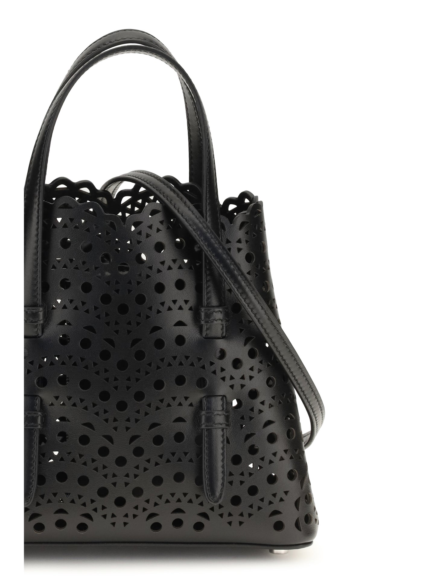 Handbag Mina Black Calf Leather
