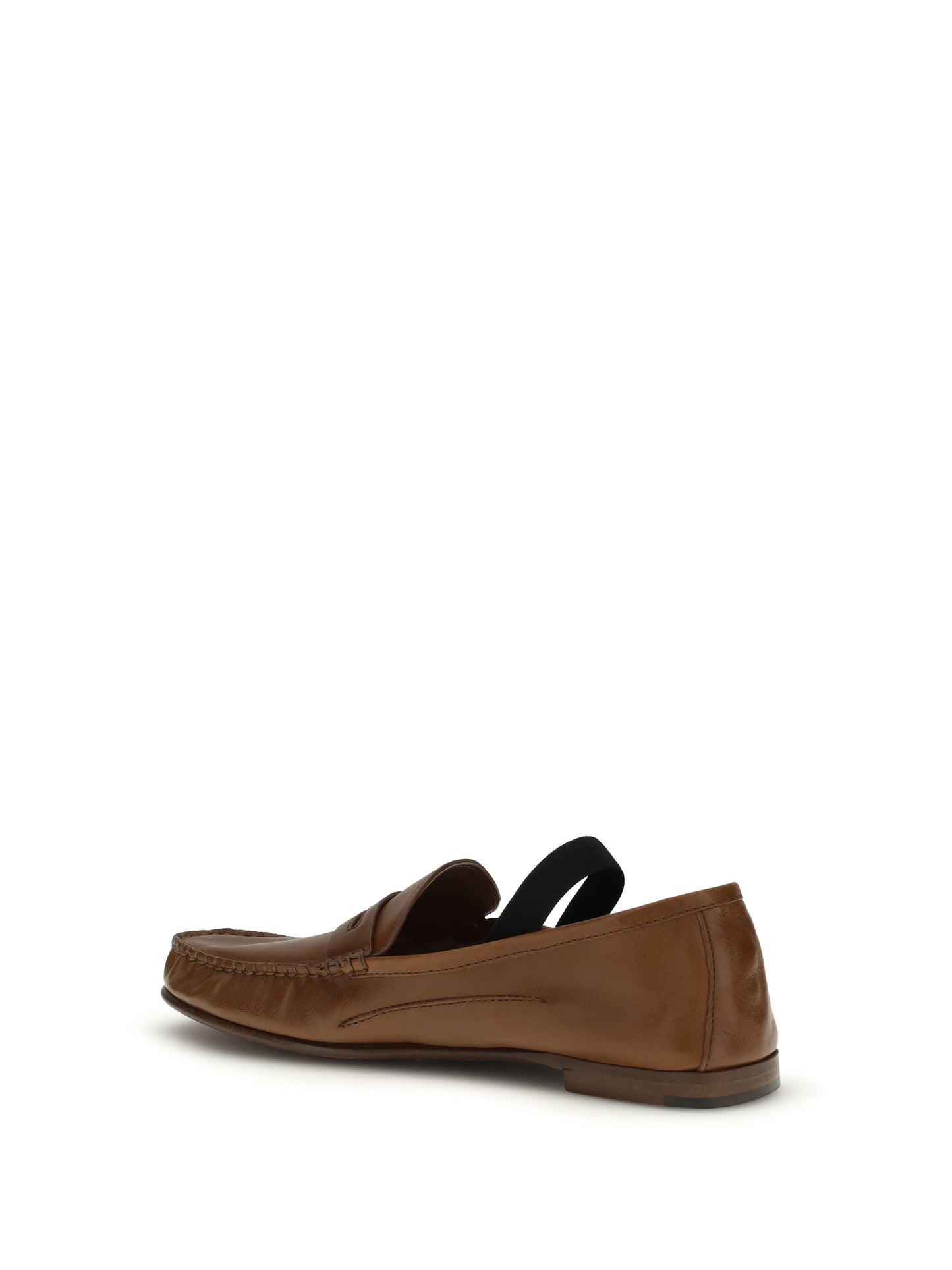 Leather Loafers Brown/Gold