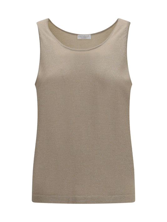 Tank Top Luminous Knit Brown