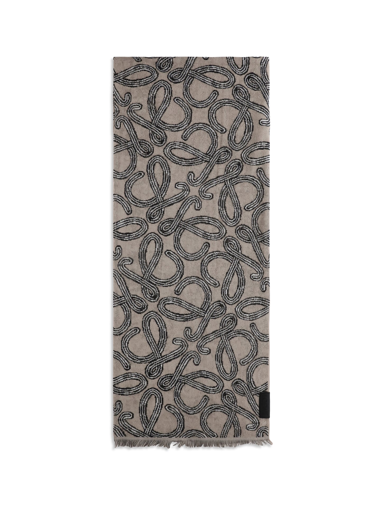Towel Jacquard Cotton Beige/Black