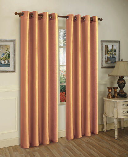 J&V TEXTILES 2 Panels Solid Grommet Faux Silk Window Curtain Drapes Treatment in 84" Length