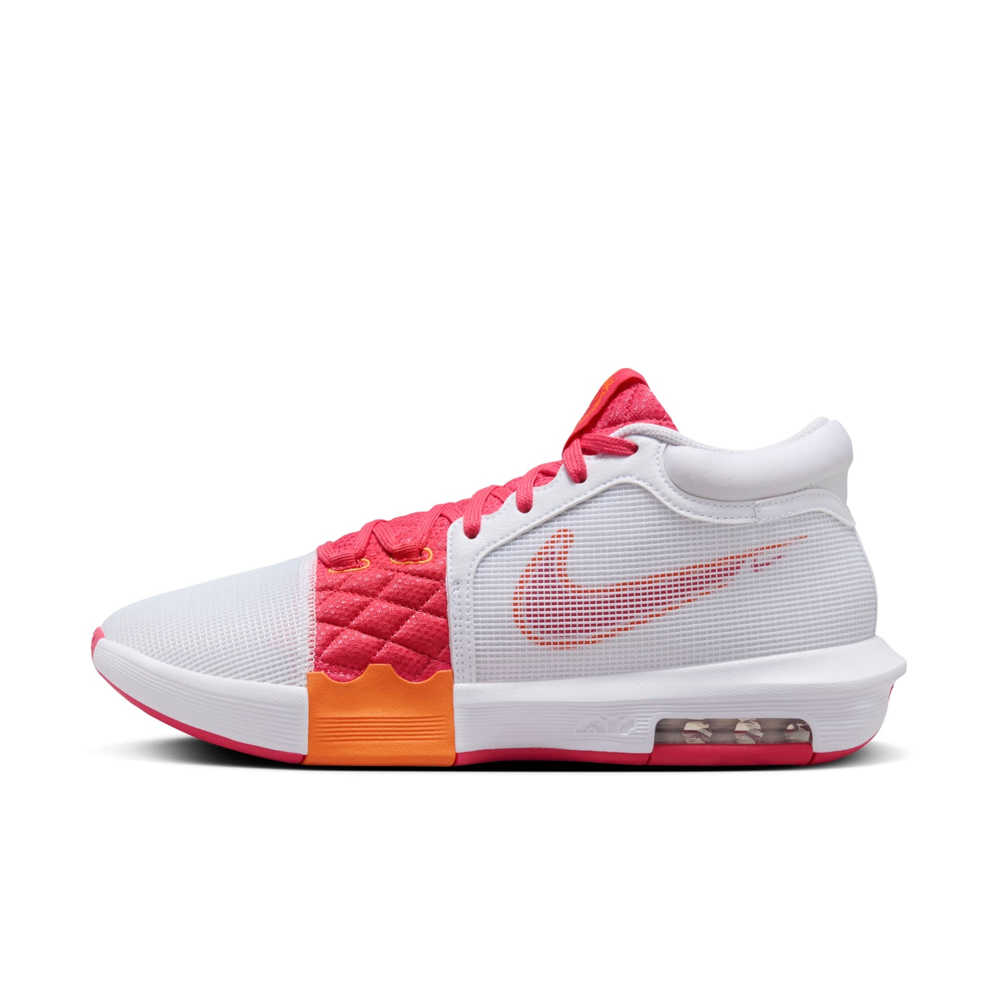 White/Bright Mandarin/Aster Pink-