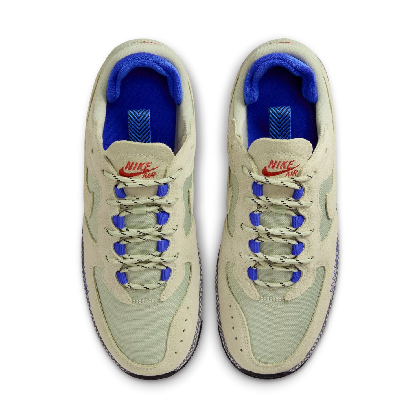 Nike Women's Air Force 1 Wild 'Olive Aura Aquarius Blue' Sneakers