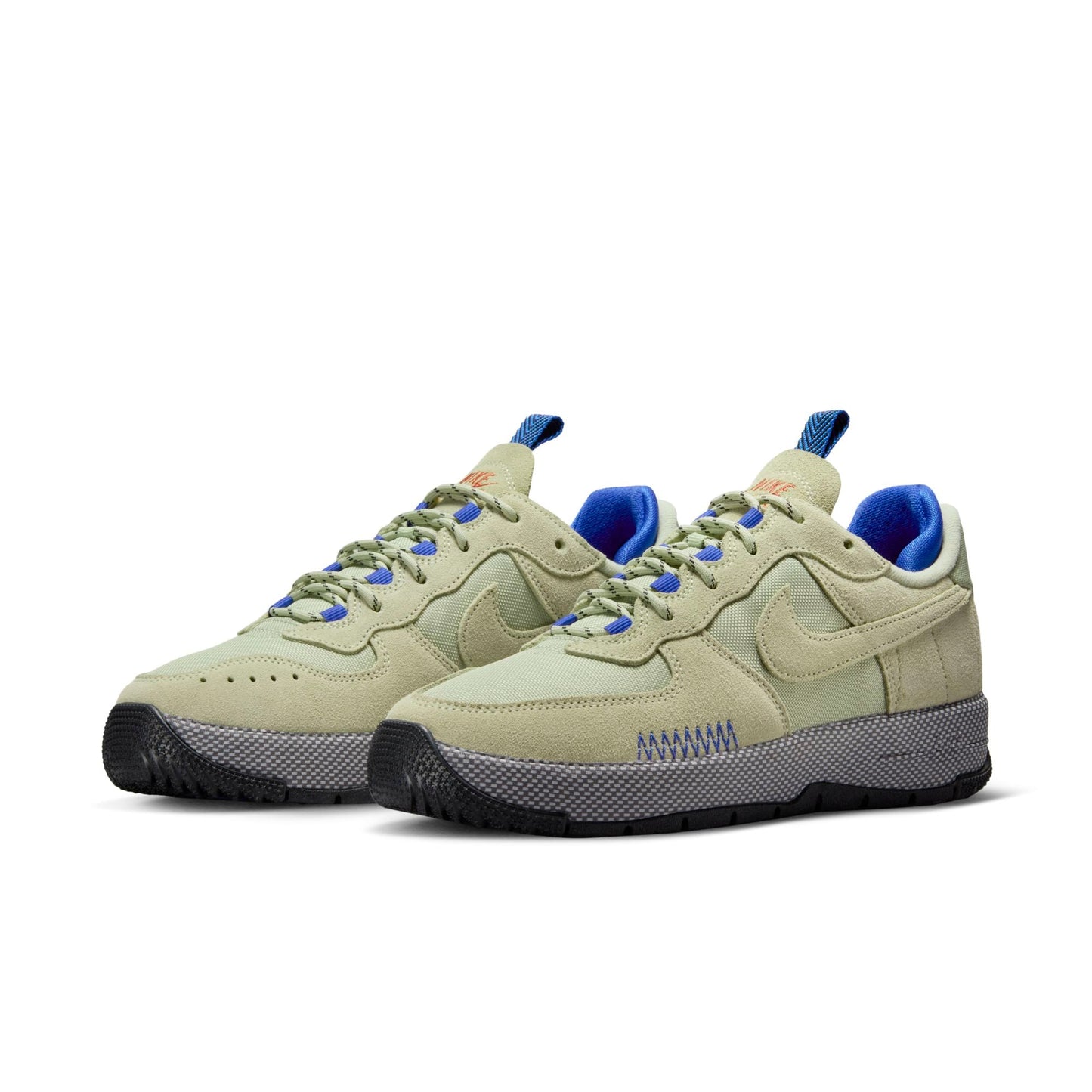 Nike Women's Air Force 1 Wild 'Olive Aura Aquarius Blue' Sneakers