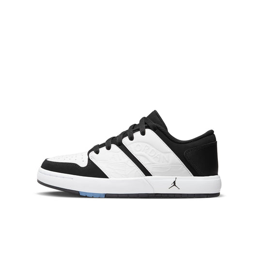 Grade School Air Jordan Retro 1 Low Nu 'White Black (Gs)'