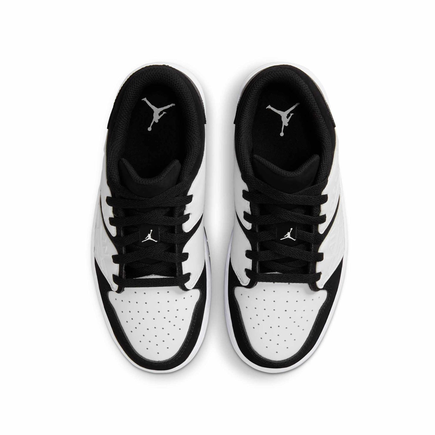 Grade School Air Jordan Retro 1 Low Nu 'White Black (Gs)'