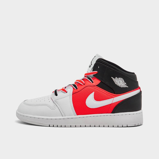 Grade School Air Jordan Retro 1 Mid Se 'White Black Infrared (Gs)' - FB4417-016