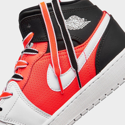 Grade School Air Jordan Retro 1 Mid Se 'White Black Infrared (Gs)' - FB4417-016