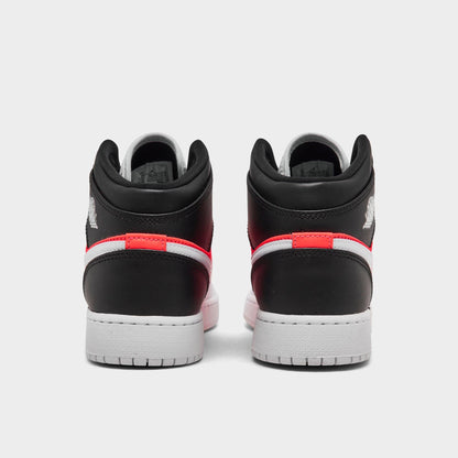 Grade School Air Jordan Retro 1 Mid Se 'White Black Infrared (Gs)' - FB4417-016