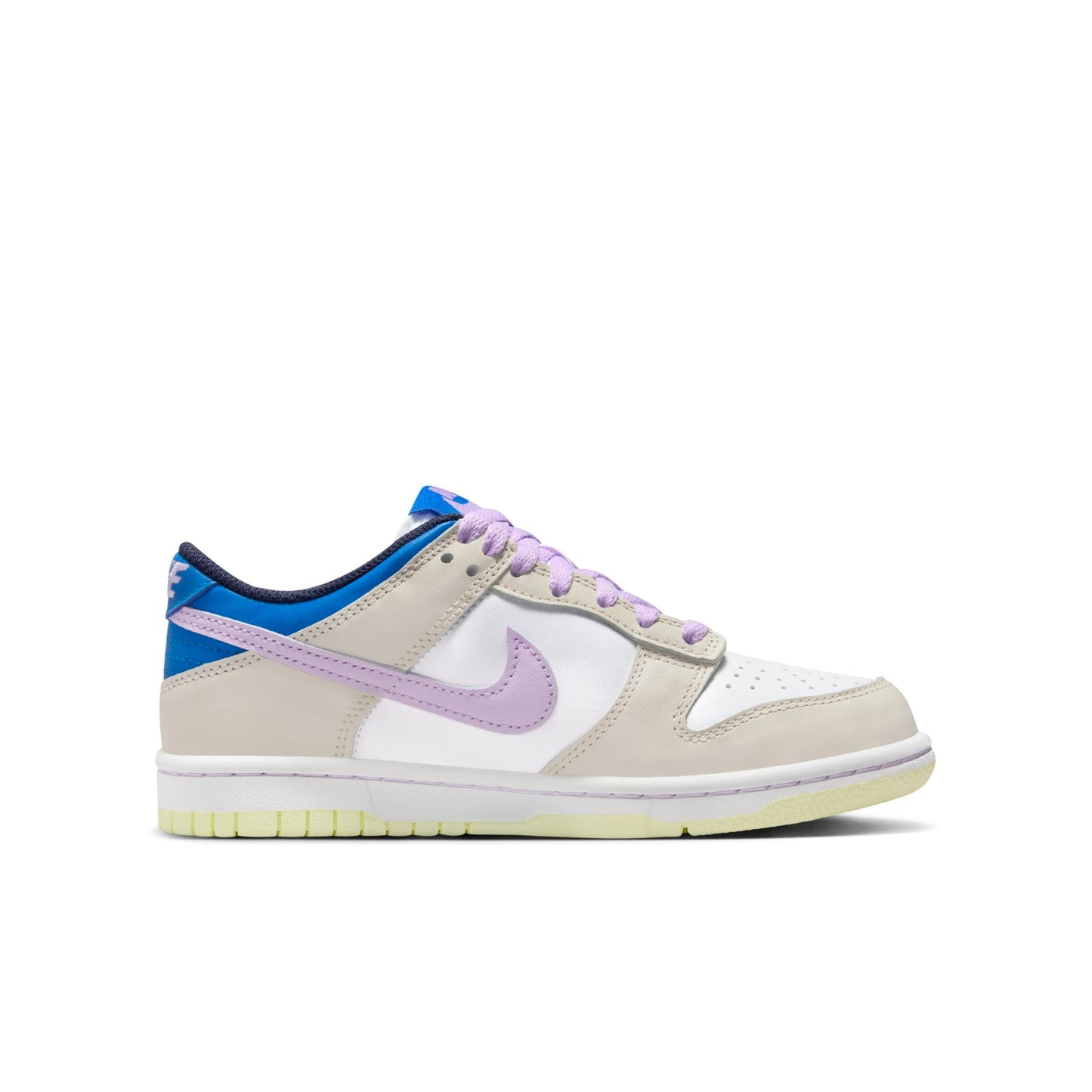 Nike Grade School Dunk Low 'Khaki Blue Pink Gs' Sneakers