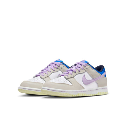 Nike Grade School Dunk Low 'Khaki Blue Pink Gs' Sneakers