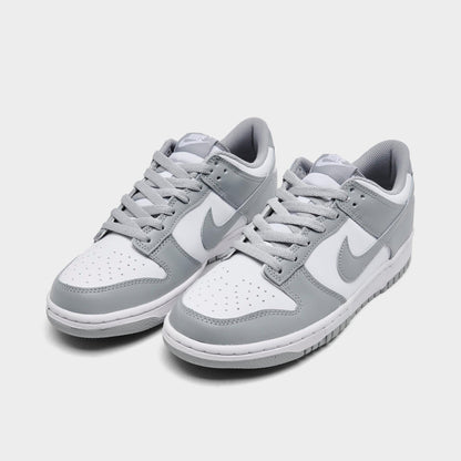 Nike Grade School Dunk Low 'White Light Smoke Grey Gs' Sneakers