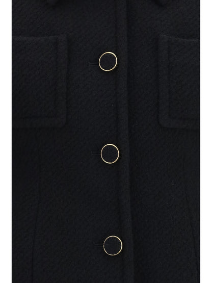 Blazer Cropped Single-Breasted Black
