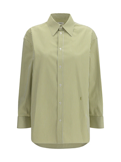 Shirt Vertical Stripe Olive