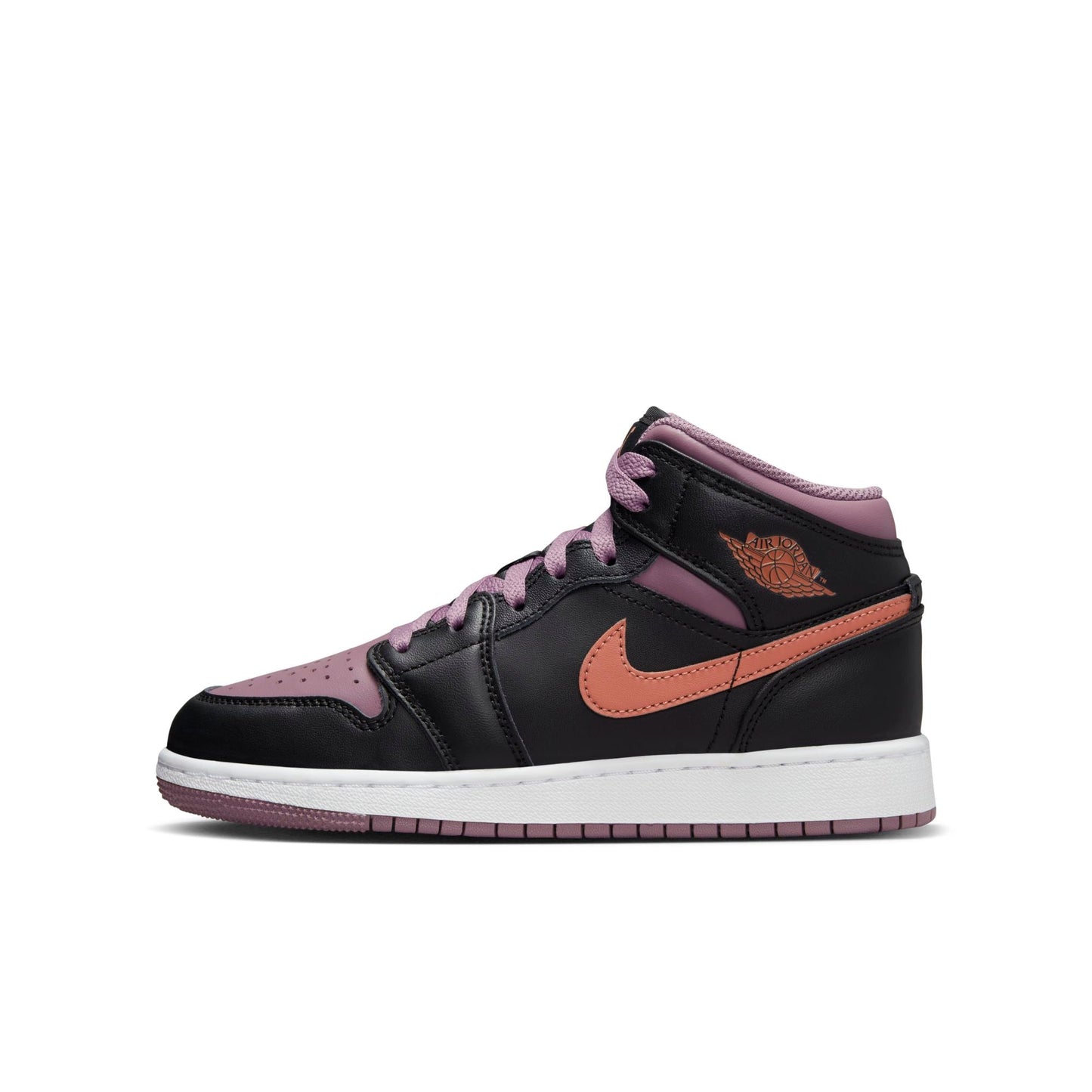 Grade School Air Jordan Retro 1 Mid Se 'Black Sky J Mauve' (Gs)