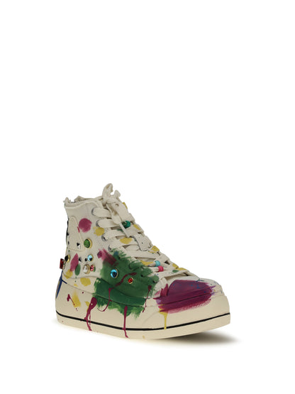 High Top Sneakers Off White Paint-Splatter