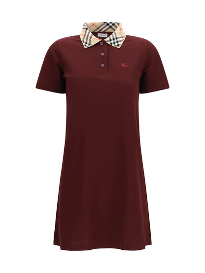 Polo-Style Cotton Dress Vineyard Red