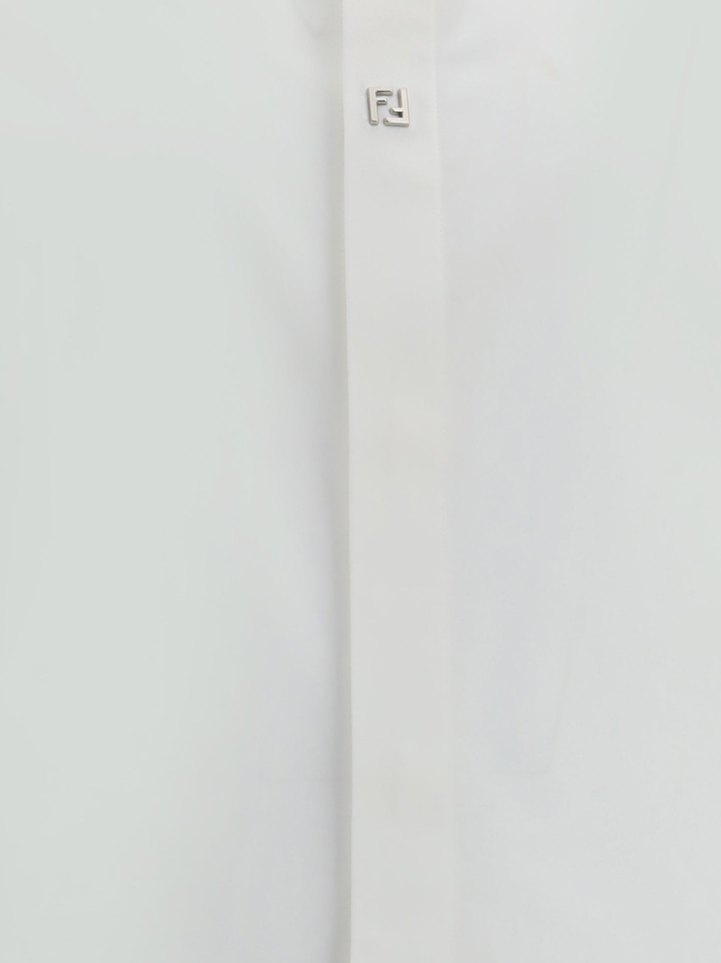 Shirt With FF Detail White Cotton
