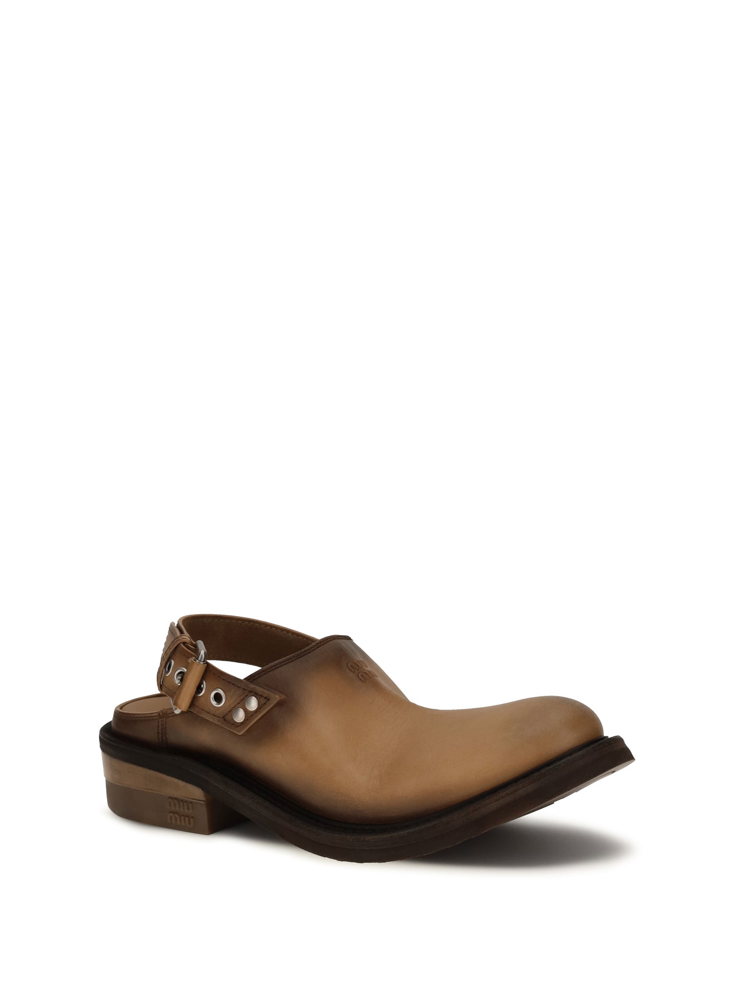 Mules Foule Tan Leather