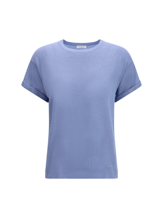 Cashmere T-Shirt Blue Dusk