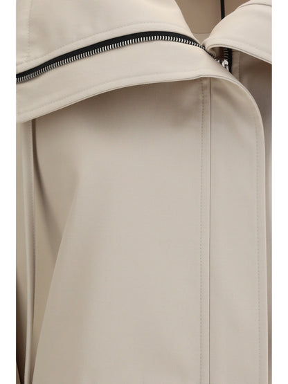 High-Neck Jacket Beige