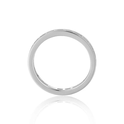 White Topaz Baguette Eternity Ring
