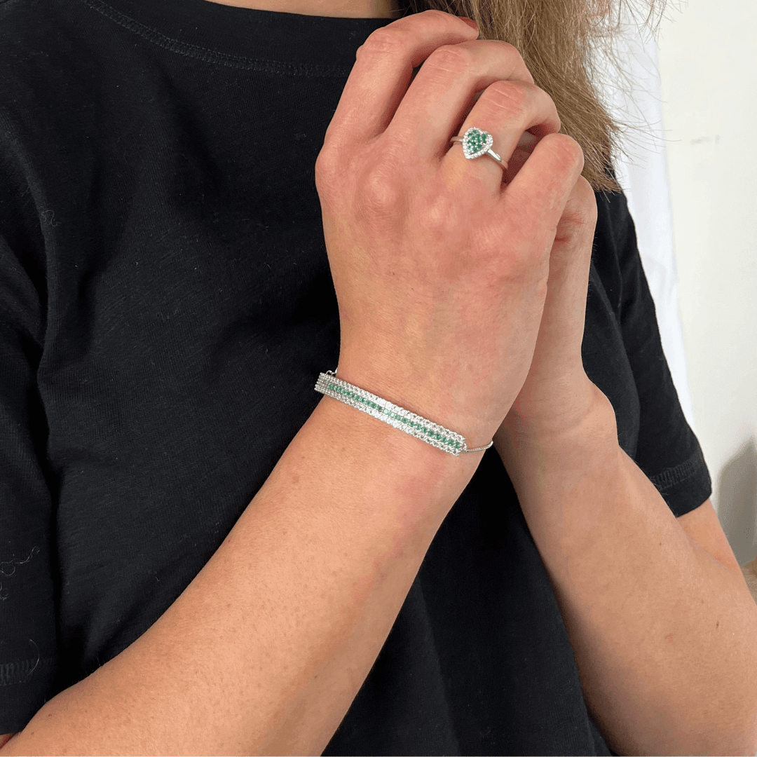 Emerald Cuff Bracelet
