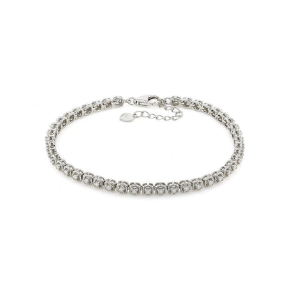 Halo Style Moissanite Bracelet