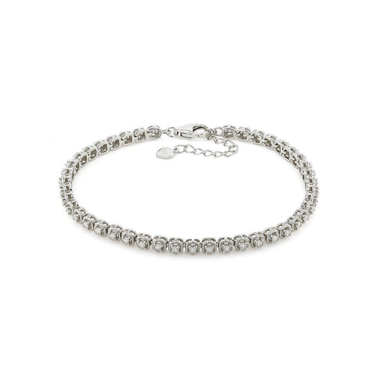 Halo Style Moissanite Bracelet