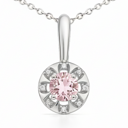 Natural Rose Quartz Pendant Necklace
