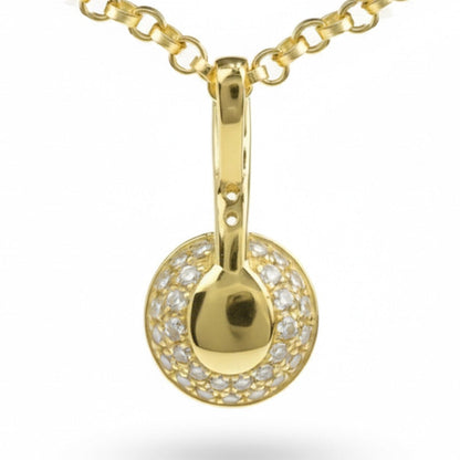 Natural Round Garnet Silver Pendant Necklace