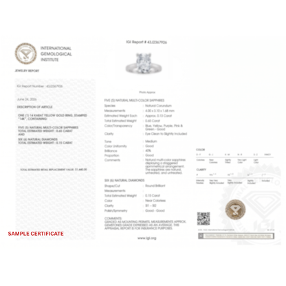 2Cttw Elongated Cushion Shaped Lab Grown Diamond (G/VS) Two Tone Cathedral Shank Engagement Ring in 14K Gold
