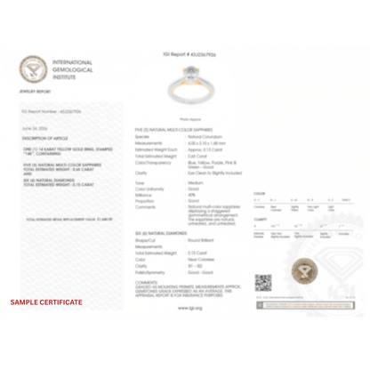 2Cttw Oval Shaped Lab Grown Diamond (F/VS) Two Tone Cathedral Shank Engagement Ring in 14K Gold