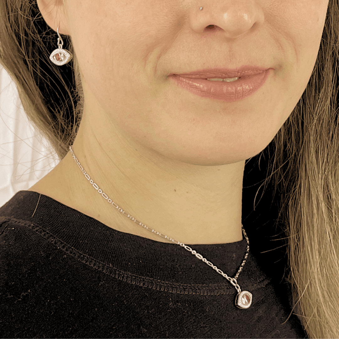 Ruby Evil Eye Necklace