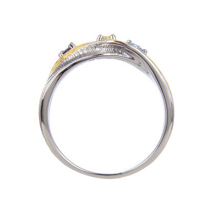 Multi Color Gold-Plated Statement Ring