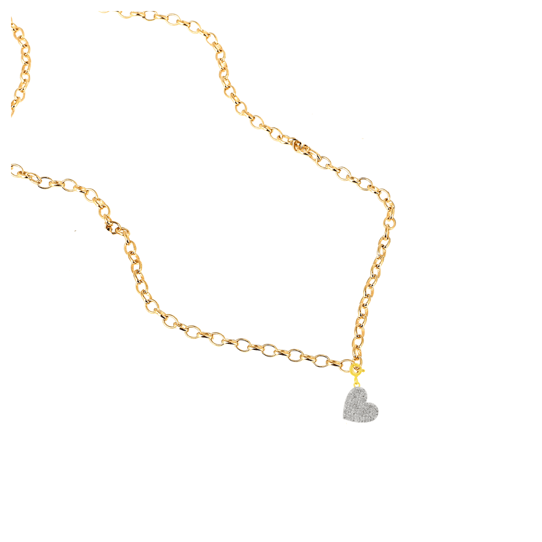 Cluster Heart Charm Pendant Only