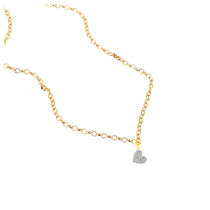 Cluster Heart Charm Pendant Only