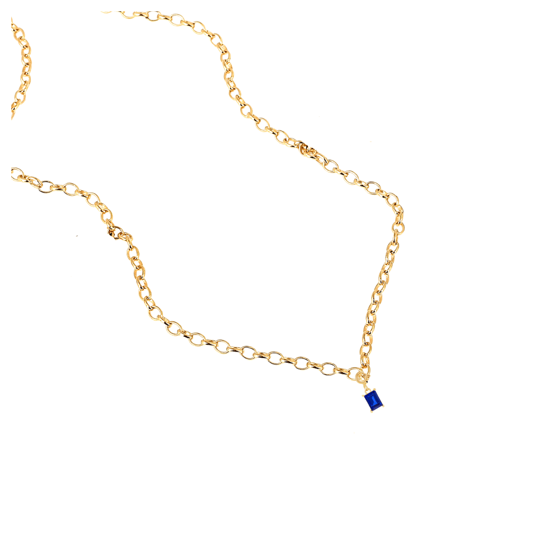 Sapphire Baguette Charms Pendant Only