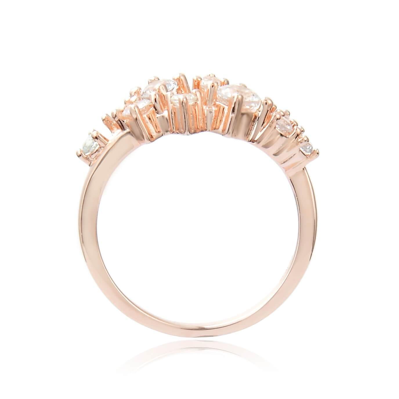 0.67 Ct  Round White Sapphire Prong Silver Cluster Ring