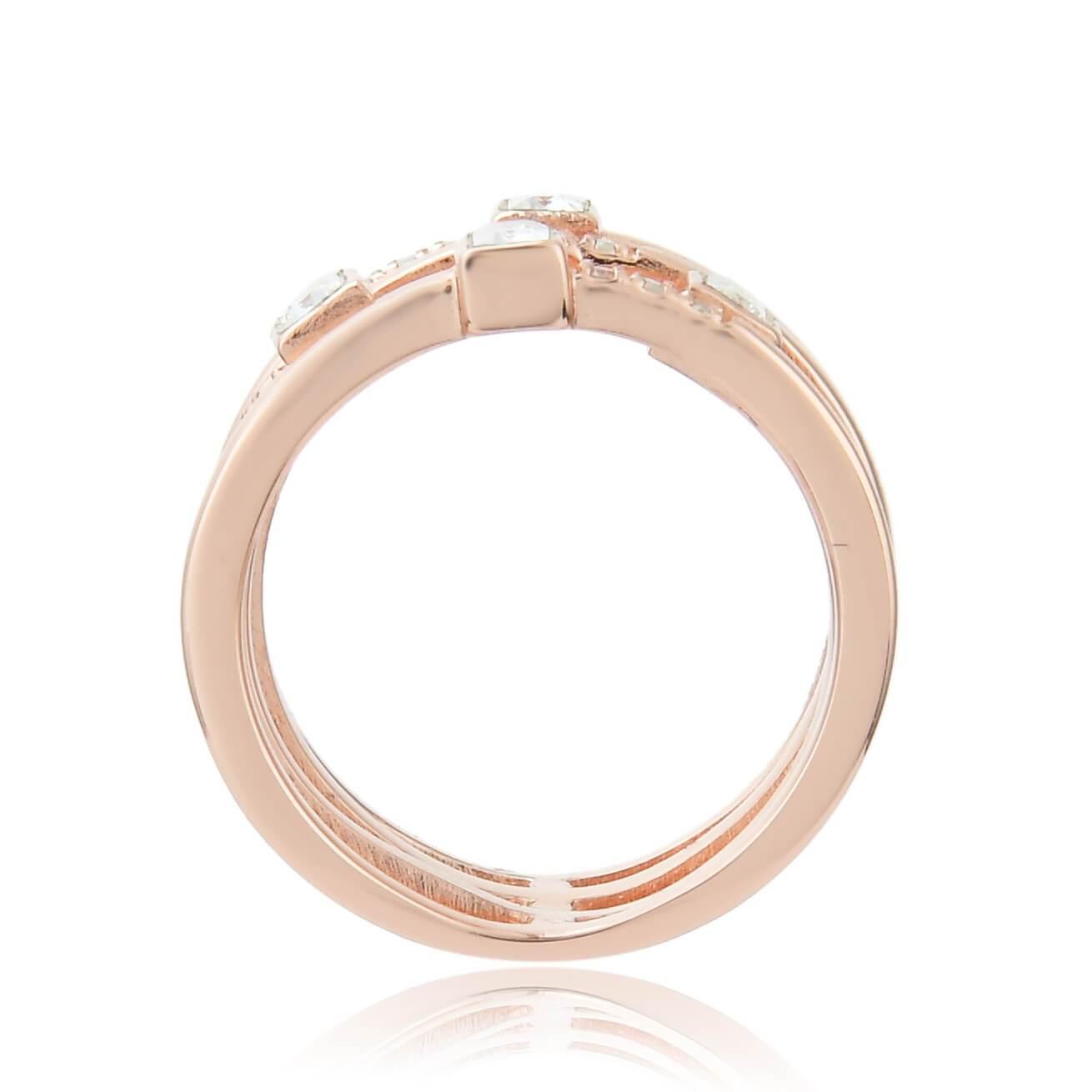 White Topaz Sapphire Four Band Fashion Ring