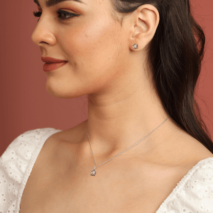 Pink Moissanite Jewelry Set