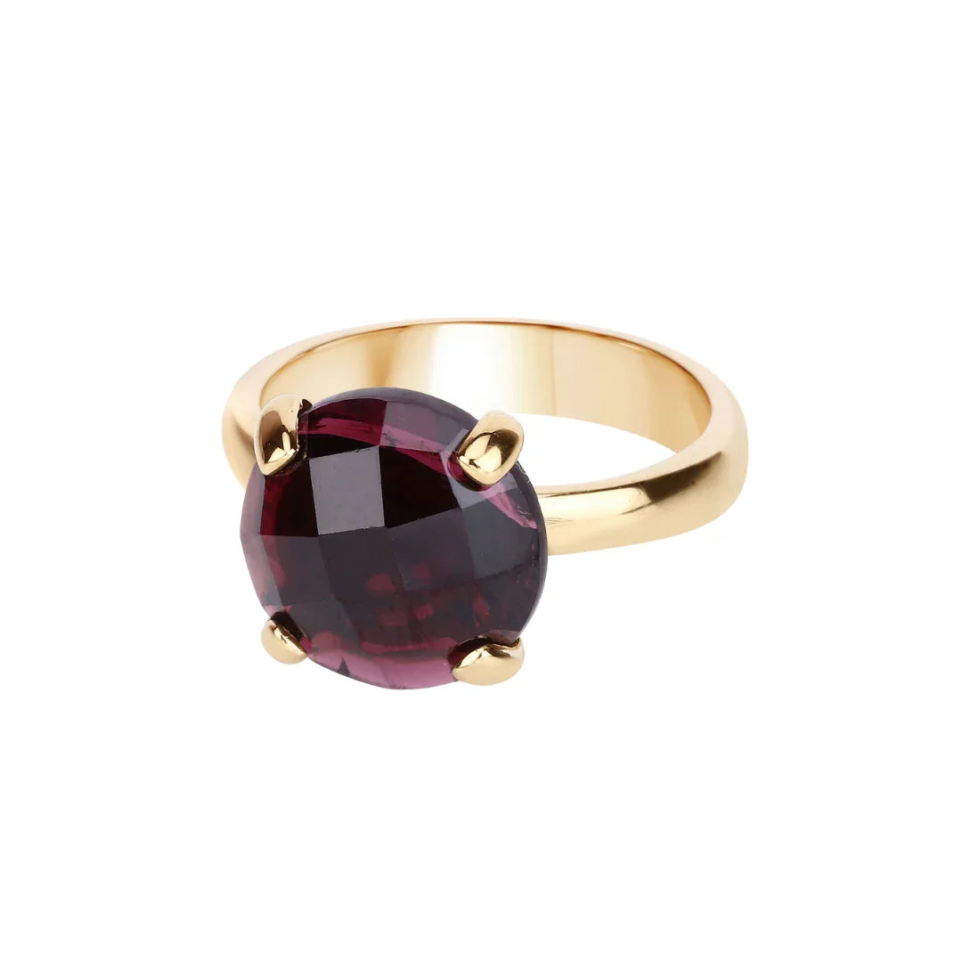 7.38 Ct Red Garnet Prong Silver Engagement Solitaire Ring