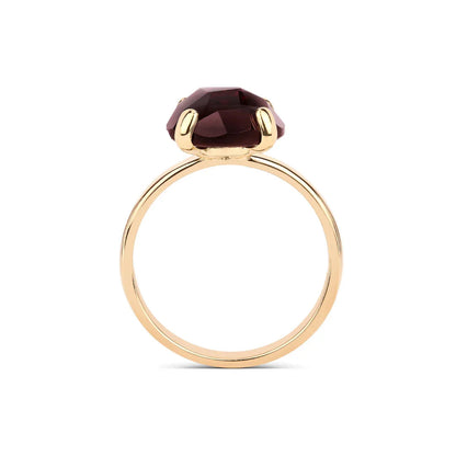 7.38 Ct Red Garnet Prong Silver Engagement Solitaire Ring