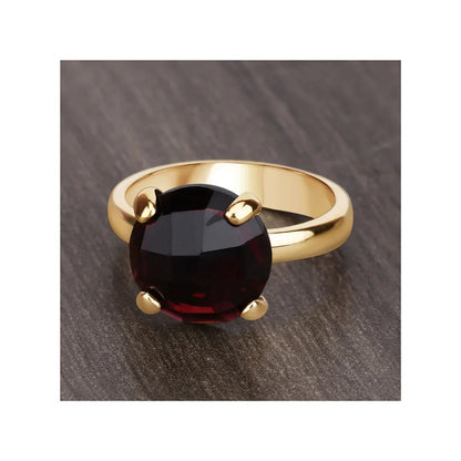 7.38 Ct Red Garnet Prong Silver Engagement Solitaire Ring