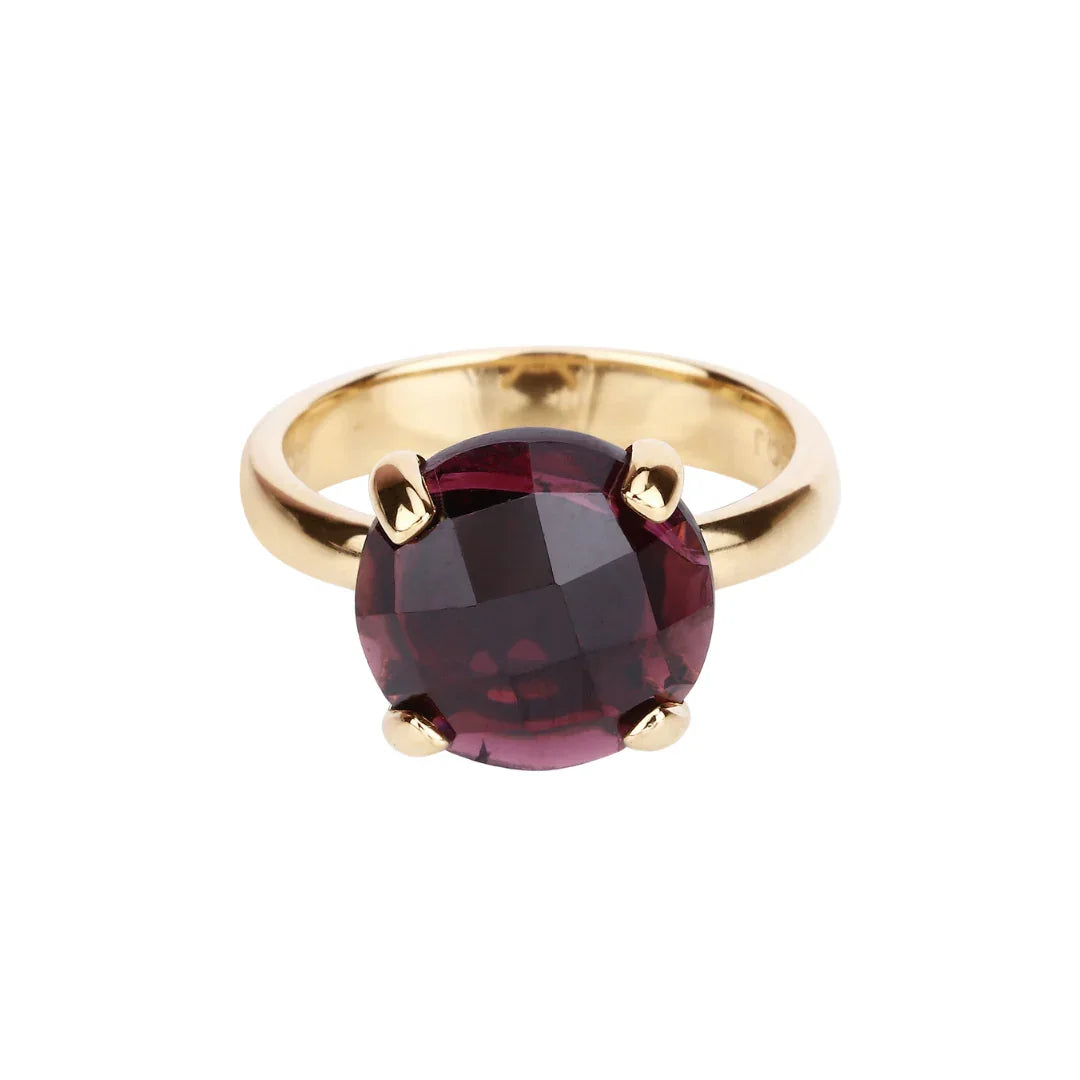 7.38 Ct Red Garnet Prong Silver Engagement Solitaire Ring