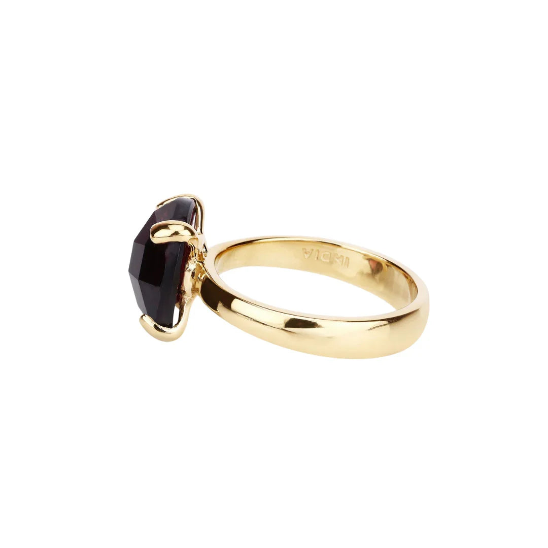7.38 Ct Red Garnet Prong Silver Engagement Solitaire Ring